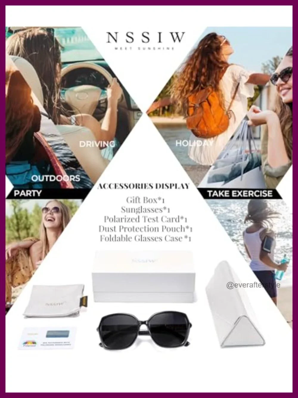 Polarized Sunglasses Women UV400 Protection Trendy Square Oversized Shades